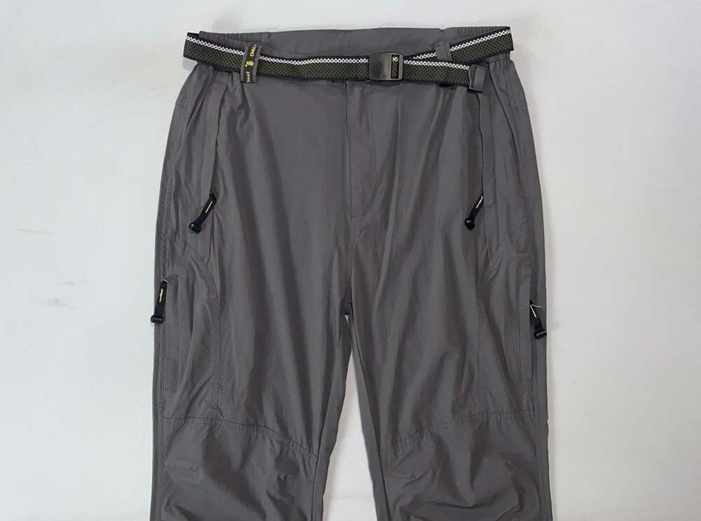 Outdoorsports Men's Lightweight Zip Pocket Belted Cargo Hiking Pants. Size L EUC